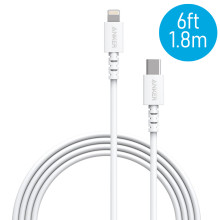 Anker A8613 PowerLine 6ft Select USB-C to Lightning Connector Cable - White (1.8M)