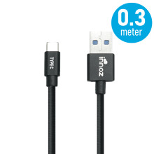 InnozÂ® InnoLink USB 3.1 to Type-C 5Gbps Super Speed Transfer & 5V/3A High Speed Charging Cable - Black (0.3m)