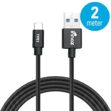 InnozÂ® InnoLink USB 3.1 to Type-C 5Gbps Super Speed Transfer & 5V/3A High Speed Charging Cable - Black (2m)