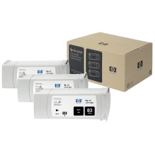 HP 83 3-pack 680-ml Black DesignJet UV Ink Cartridges (Item no: HP C5072A)