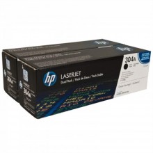 HP 304A Black Dual Pack Toner Cartridge (CC530AD)