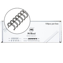 M-Bind Double Wire Bind 3:1 A4 - 7/16"(11mm) X 34 Loops, 100pcs/box, Black