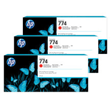 HP 774 Chrmtc Red 3-Pack Ink Cartridge